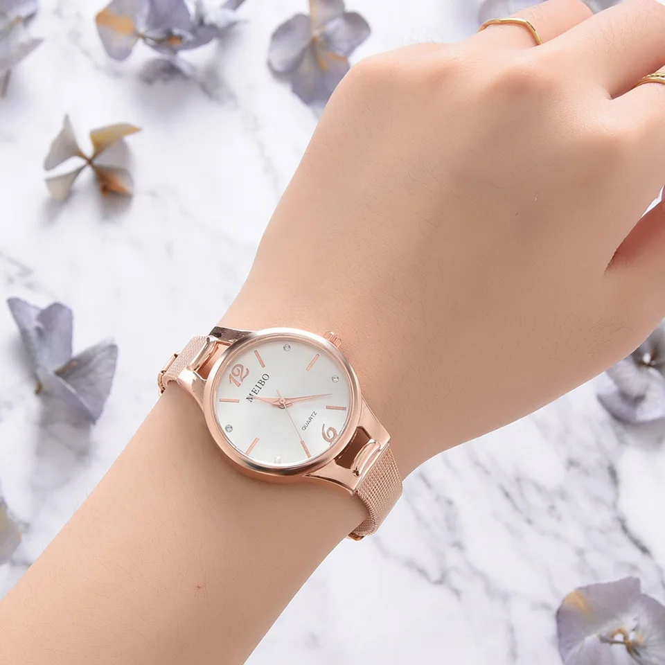 

Women Wrist Watch Luxury Ladies Dress Bracelet Quartz Watches For Women Simple Rose Gold Creative 2019 Relogio Feminino
