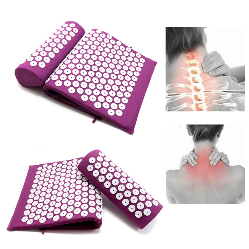 Acupuncture Massage Mat Acupressure Pillow Body Back Pain Relieve Relax Yourself Relaxation Cushion Bag DROP SHIP |