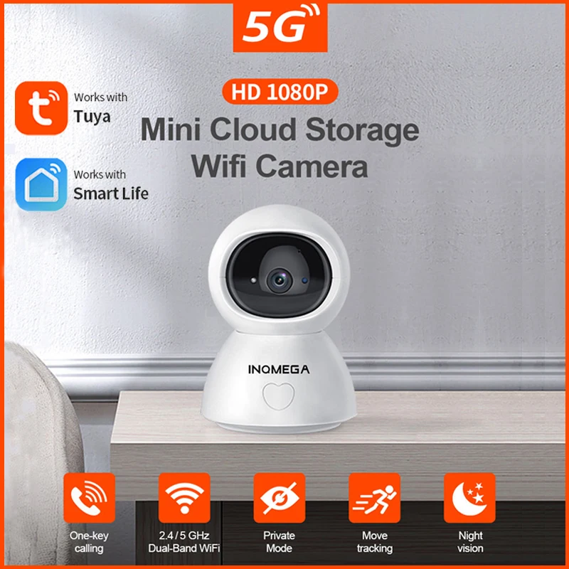 INQMEGA 5G Tuya IP камера с двумя полосами WiFi 1080P HD инфракрасное ночное видение детский