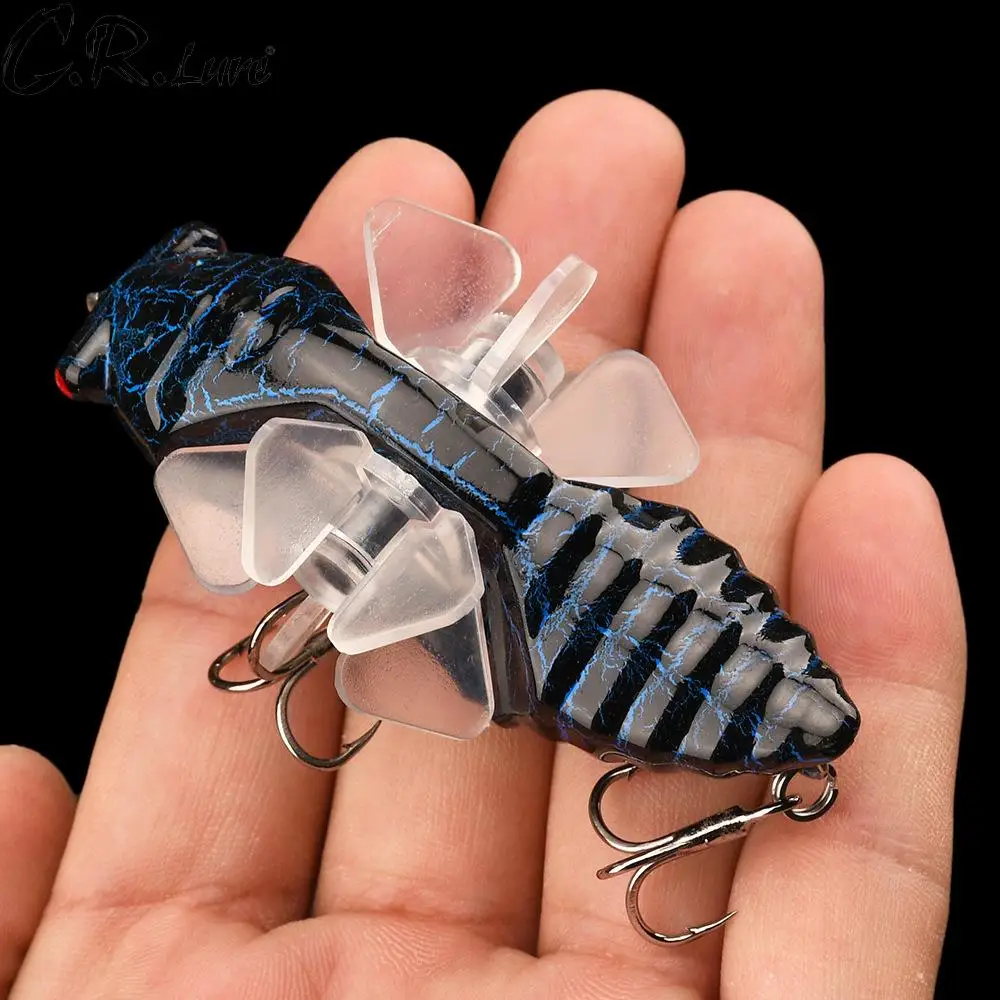 

1Pc Fishing Lures 7.5cm 14g Topwater Whopper Popper Floating Wobblers Pike Fishing Pencil Hard Bait With Double Rotating Tail