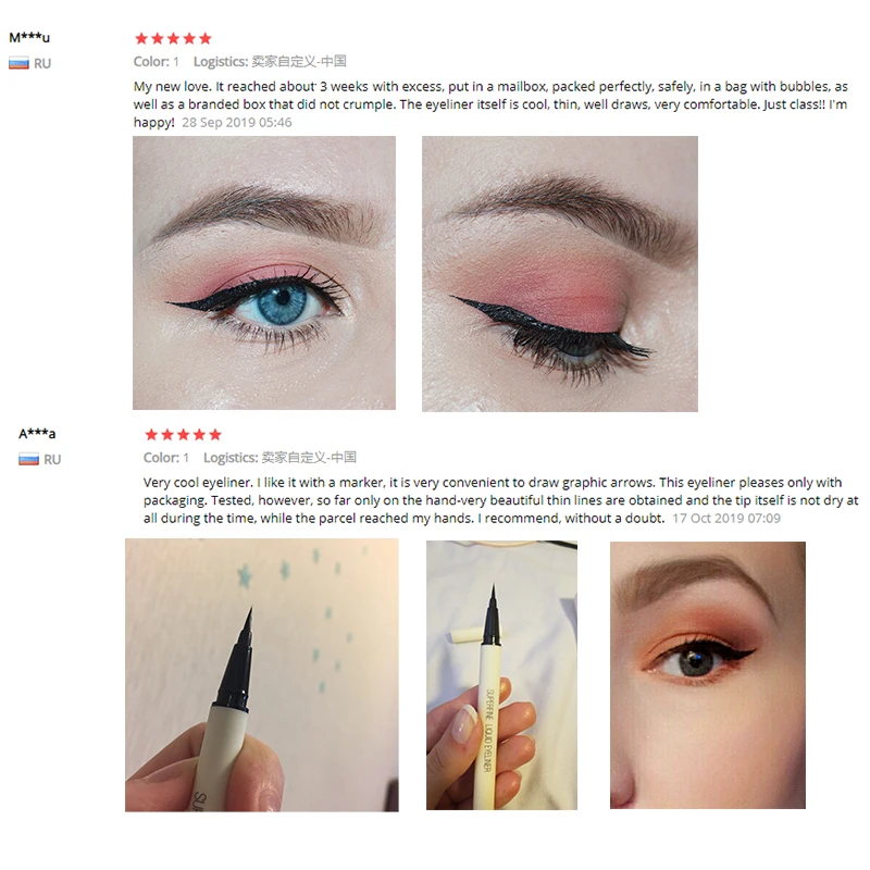 Подводка для глаз FOCALLURE водостойкая быстросохнущая подводка карандаш черная