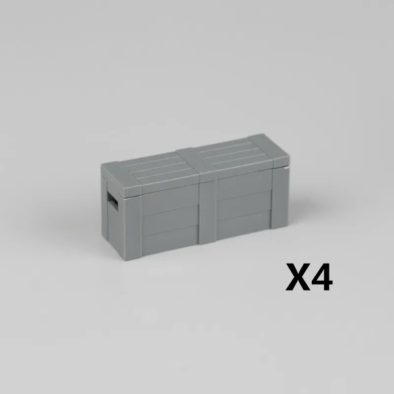 Gray-4pcs Военный комплект для ухода за оружием строительные блоки WW2 город армейские фигурки в сборе SWAT Box кирпич MOC Аксессуары Детская Подарочная игрушка C134 - Цвет: Gray-4pcs