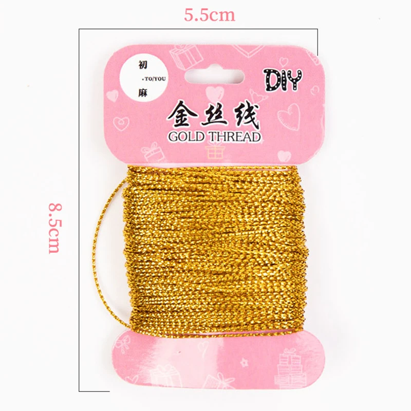 1 мм 20 метров/карта Золотая Серебряная шелковая нить подарочная упаковка сделай