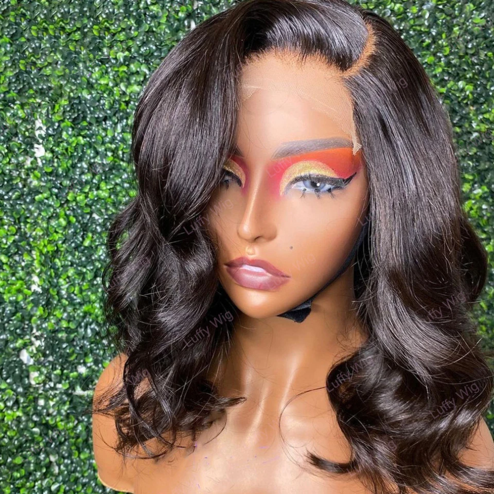 

Парики короткие синтетические на сетке для чернокожих женщин, 12 дюймов, плотность 180%