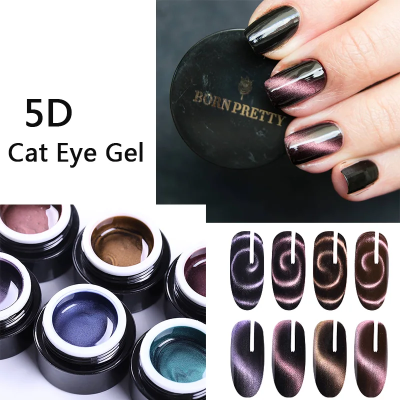 Магнитный Гель лак для ногтей BORN PRETTY cat 60 цветов отмачиваемый УФ 5D 9D ногтей|Гель