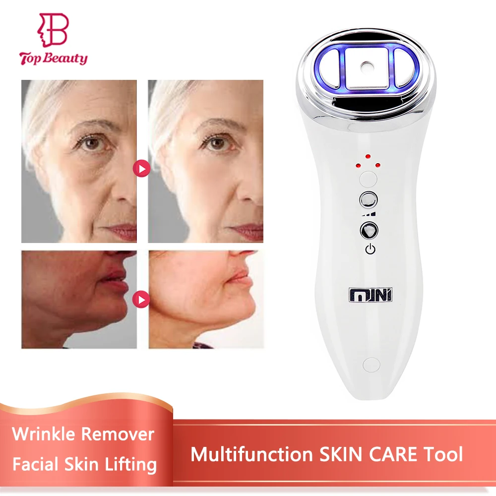Ultrasonic Mini HIFU RF Radio Frequency Face Lifting Beauty Therapy High Intensity Focused Ultrasound Skin Care Device