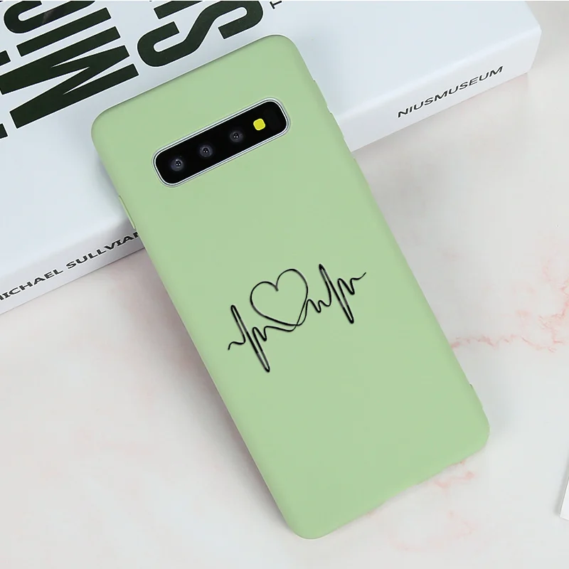 Чехол Love Heart для Samsung Galaxy S9 S10 Plus S10E S8 силиконовый чехол бампера Lite мягкий матовый