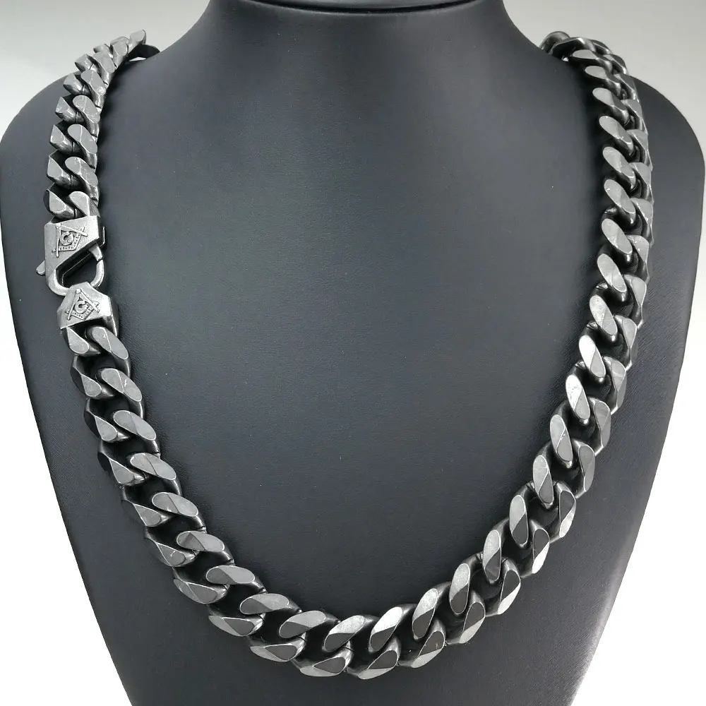 N396 ретро ожерелье масонский масон цепь Тяжелая Мужская 316L нержавеющая