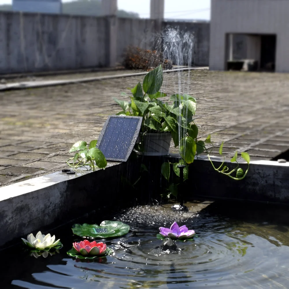 Солнечная панель ландшафтный бассейн садовые фонтаны подключаемый декоративный
