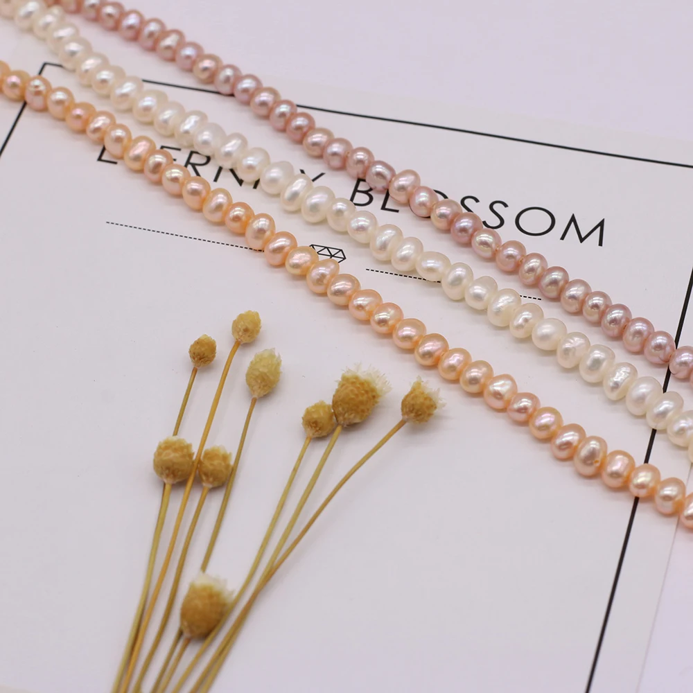 

High Quality Natural Freshwater Pearl Near Round Beads Loose Pearls Bead For DIY Charm Bracelet Necklace Jewelry Making 3-3.5mm