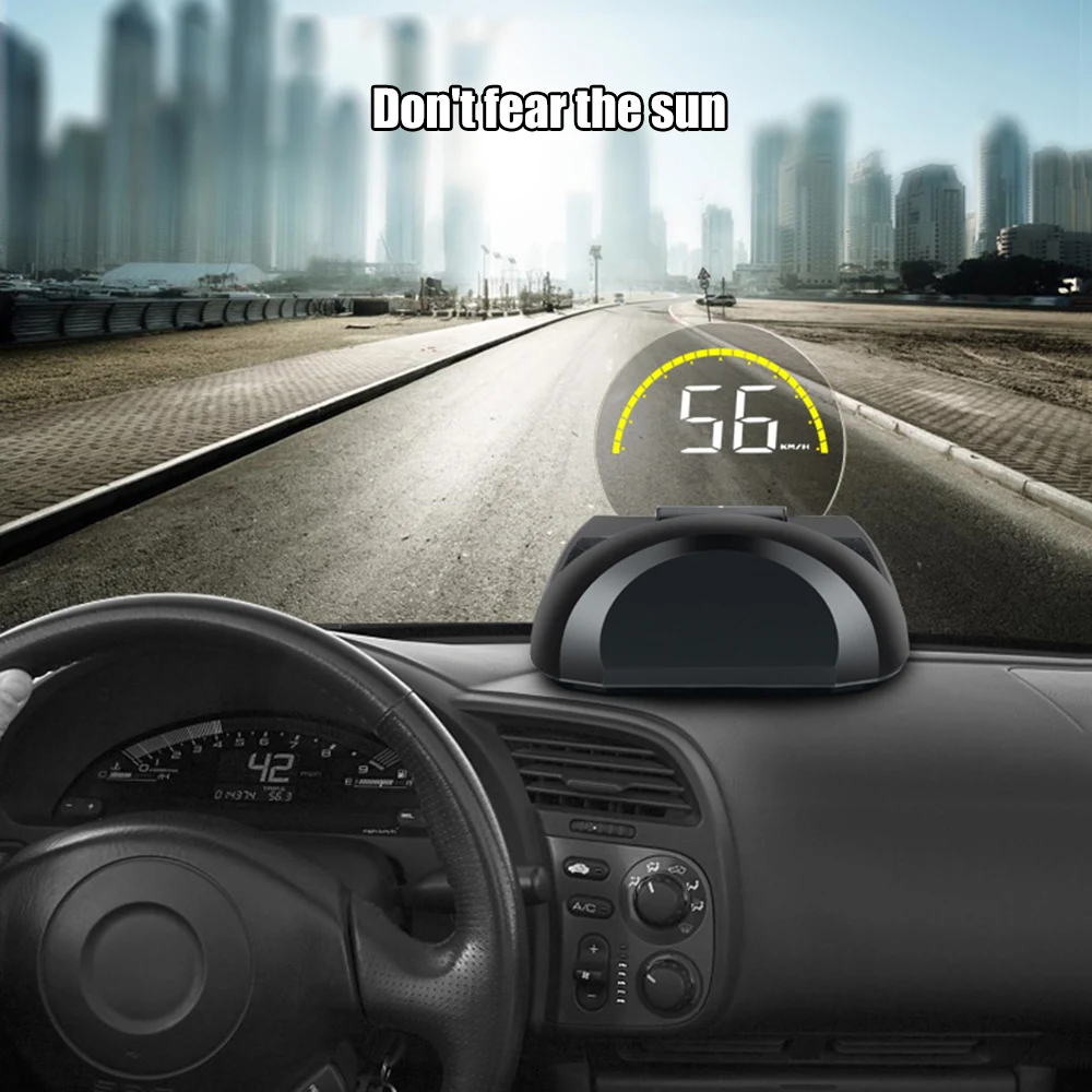 

Head-Up Display Speed Temperature Voltage Single Range Display Car HUD Speedometer Auto Diagnostic Tool Car Digital Meter Alarm