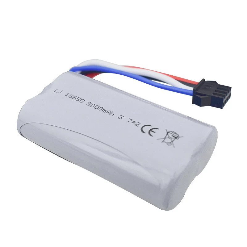 7.4v 3000mah 18650 LI-ION Battery and charger for Udi007 udi002 Udi001 HongXunJie HJ806 RC Boat Spare Parts | Игрушки и хобби