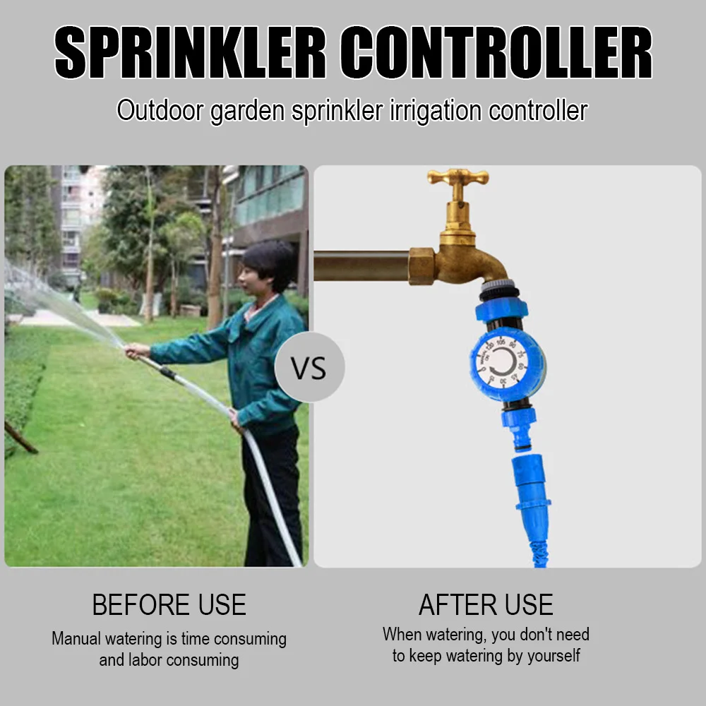 

Outdoor Watering Timer Automatic Irrigation Controller Watering Timer Adjustable Handle Gardening Sprinkler For Lawn Garden