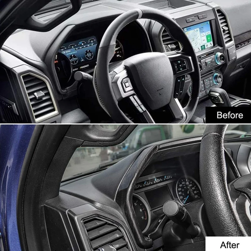 

Car Dashboard Instrument Panel Decoration Ring Cover Trim for Ford F150 2015 2016 2017 2018 2019 2020