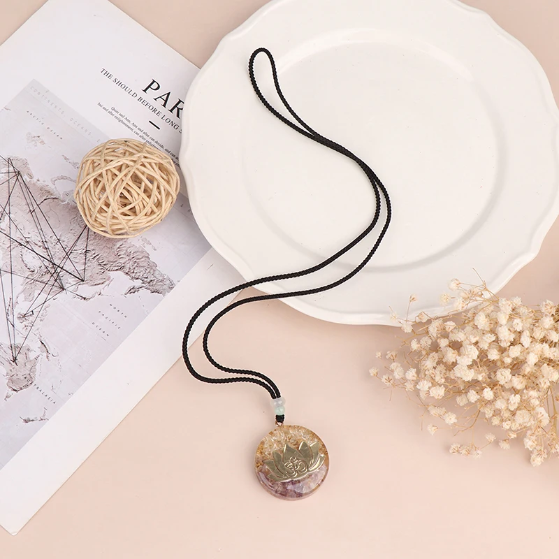 Светящаяся подвеска органита ожерелье из шри-Янтры чакра исцеляющее женское с