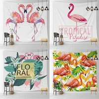 flamingo tropical nature forest tapestry lovers bed living dorm room wall decor decoration romantic gift hangging wallpaper