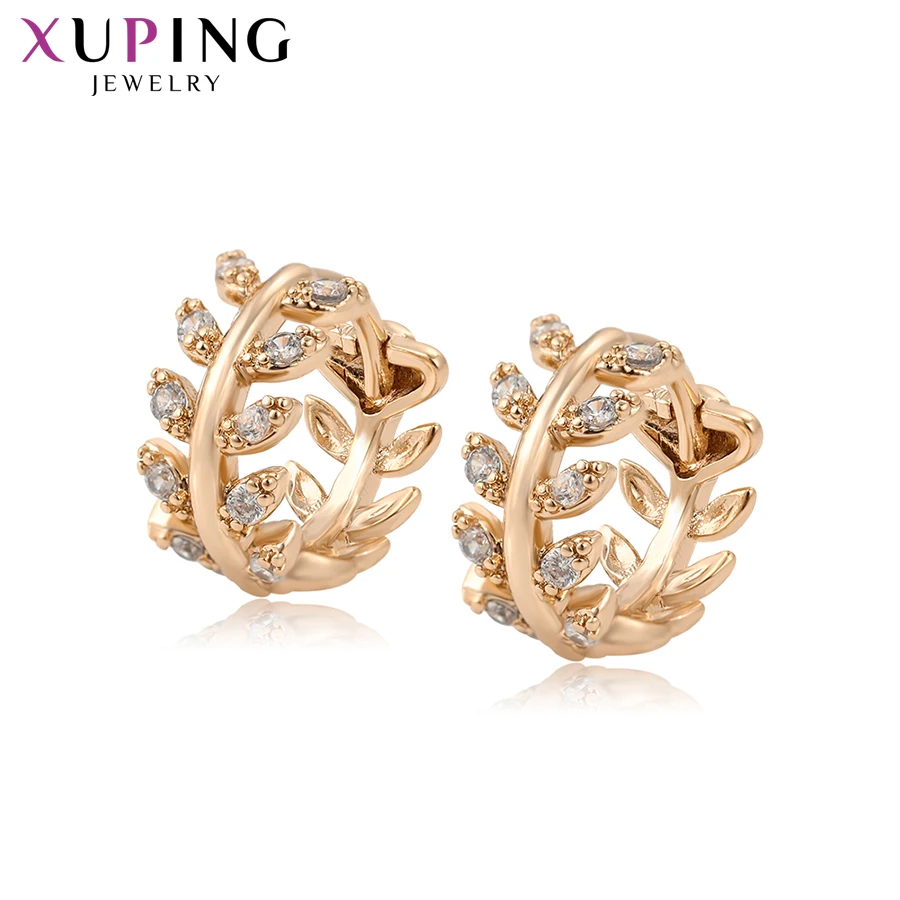 Модные серьги Xuping Изысканные Позолоченные Роскошные кольца для женщин ювелирные