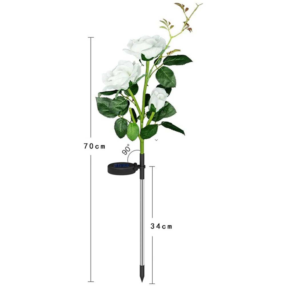 

LED Solar Rose Garden Lamp Outdoor LED Solar Light RGB Color Lily Garden Flower Lamp Solar Power Yard Lawn Path Wedding Lights