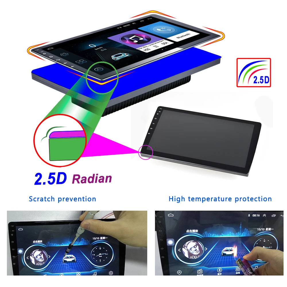 Podofo 2din автомобильный радиоприемник " Android 2.5D автомобильный мультимедийный плеер gps навигация Wifi Авторадио MirrorLink 2DIN универсальный автомобильный стерео