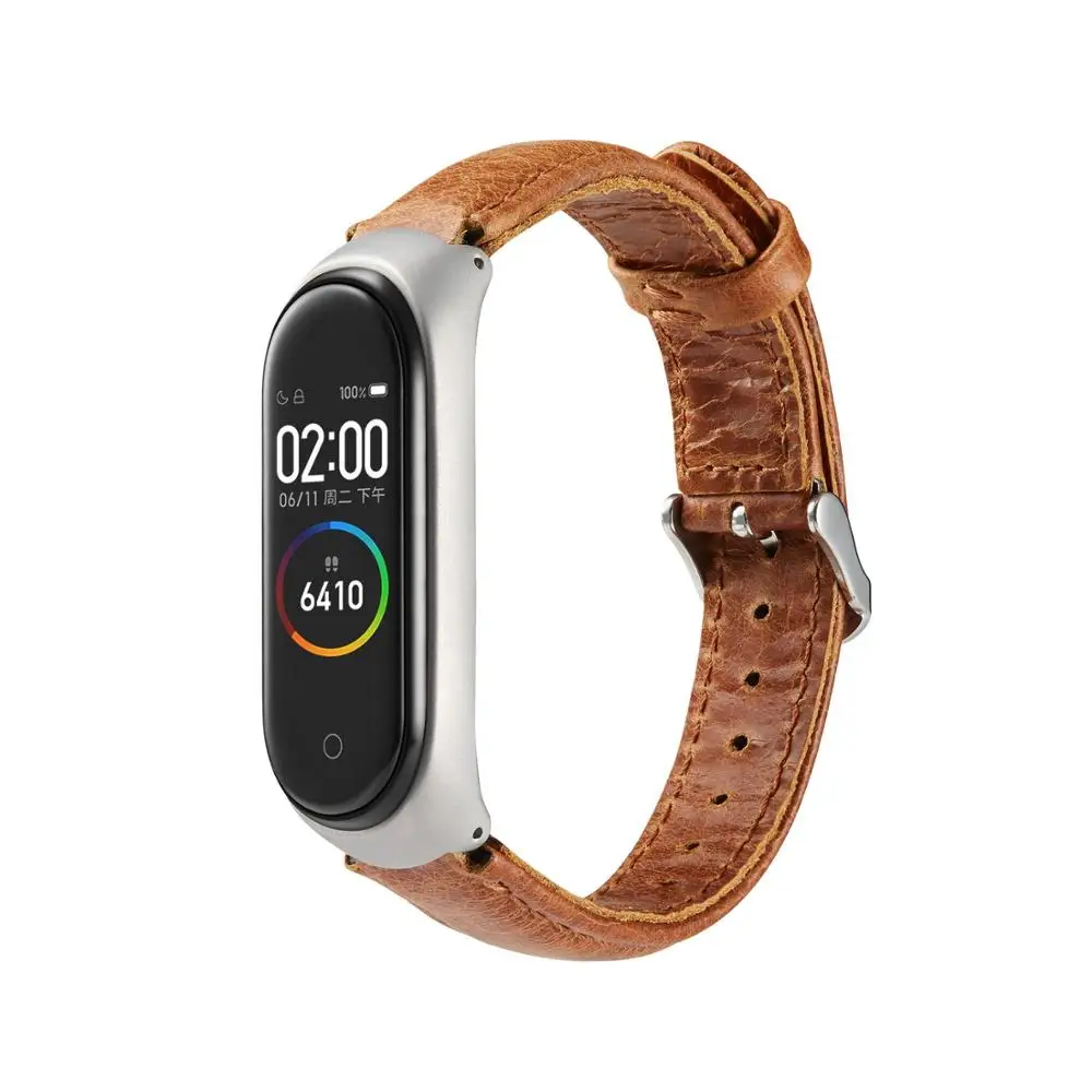Fashion Soft Watchband For Xiaomi Mi Band 3 4 leather Bracelet Strap Wristband MIband mi band Watch Replacement | Наручные часы