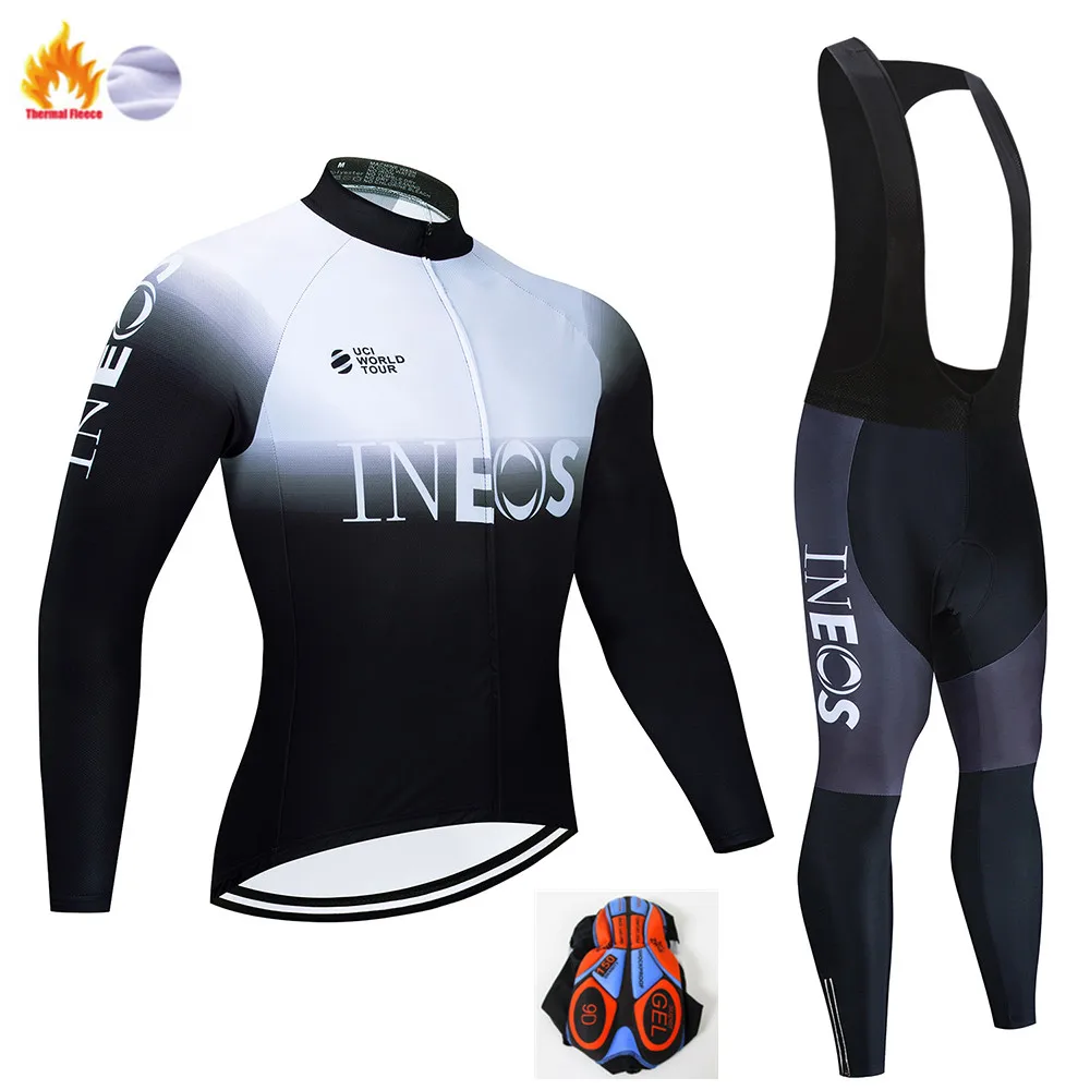 Winter Cycling Suit Велоспорт Джерси Pro Team INEOS зимняя флисовая одежда для велоспорта MTB велосипедный комбинезон комплект Ropa Ciclismo триатлон комплект для велоспорта - Цвет: Winter Cycling Suit