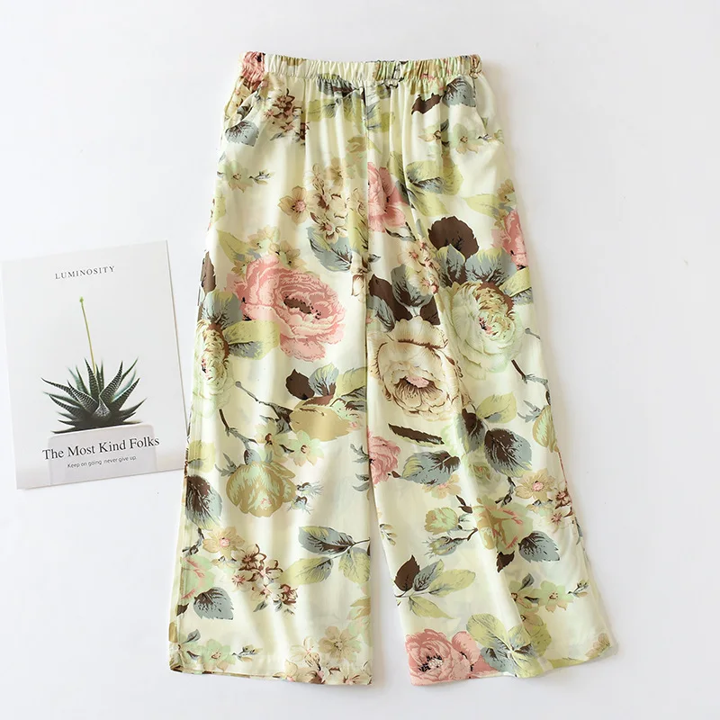 Женские пижамные штаны повседневные с принтом одежда для сна женская отдыха