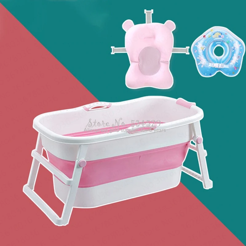

21%Large Size Baby Bath Can Sit Lie Newborn Child Bath Barrel Baby Swimming Child Bath Folding Bath Home