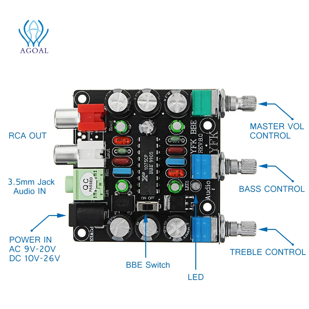 XR1075 привод звукового возбудителя с высоким разрешением один источник питания BBE
