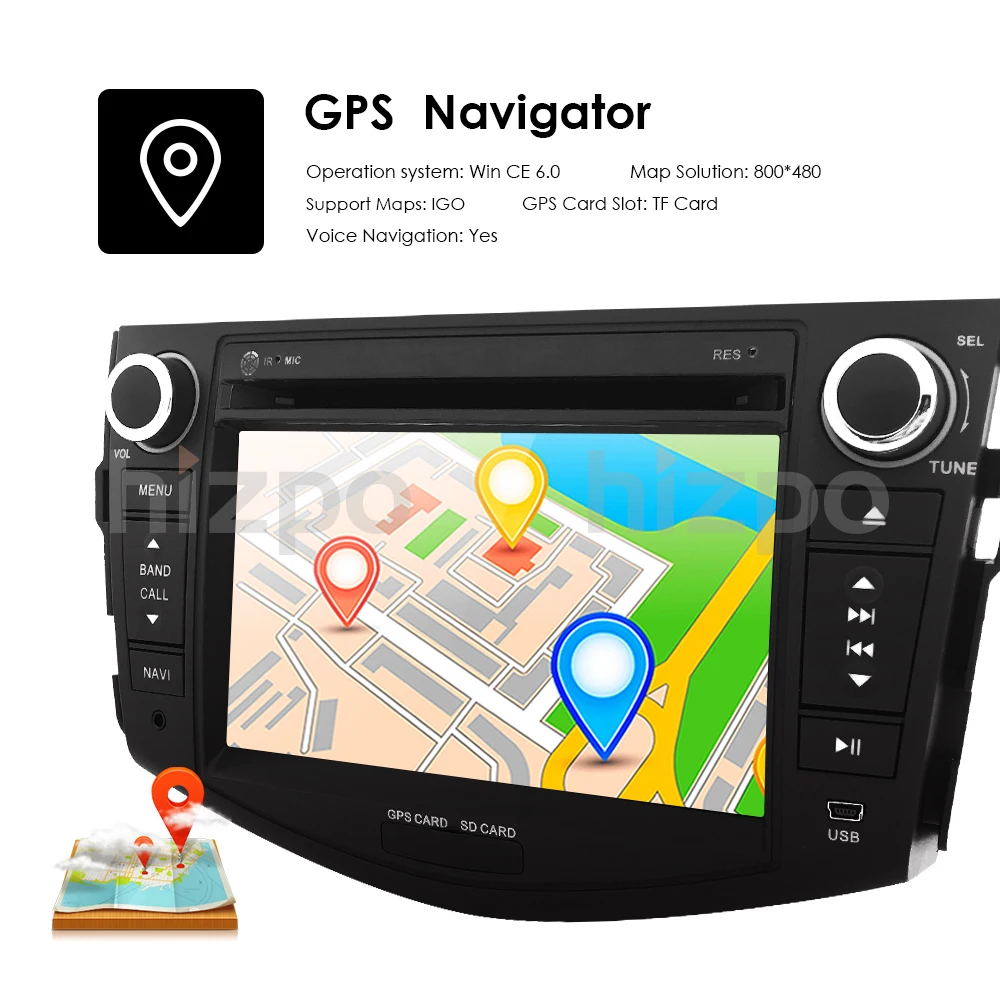 Автомобильный мультимедийный плеер 2 Din автомобильный DVD GPS для Toyota RAV4 RAV 4 2006-2012