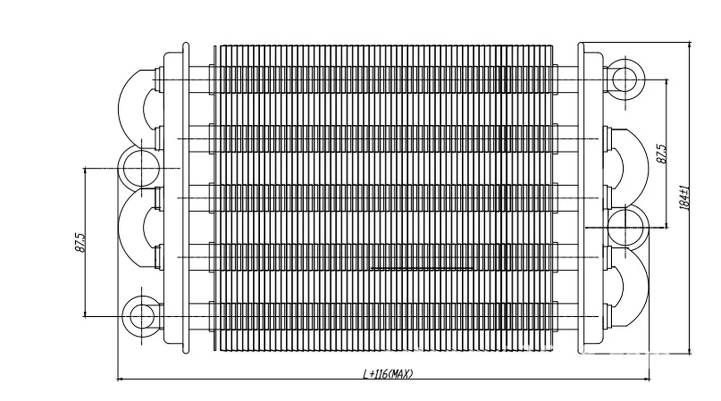 1 шт. настенный теплообменник для сауны и кухни|Трубы| |