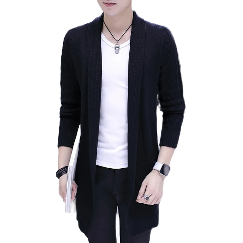 Мужской X long свитер пальто длинный вязаный свитер|Джемперы| |