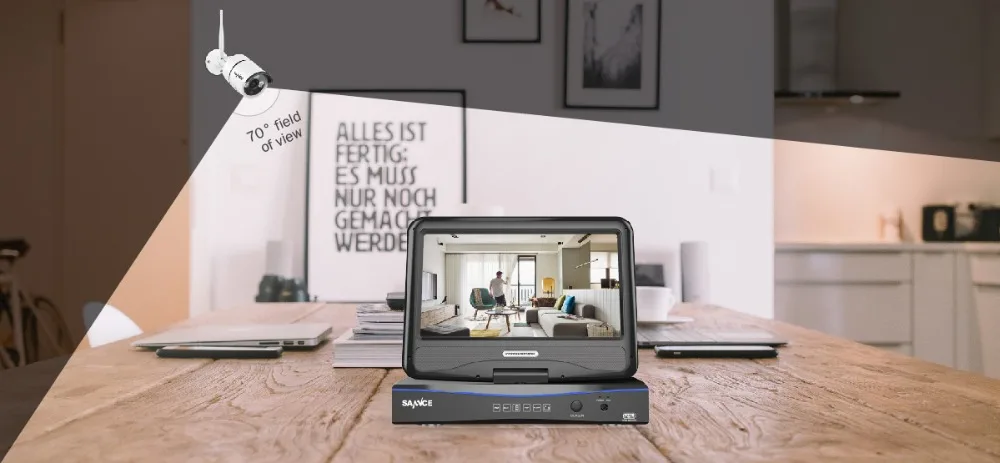 SANNCE 8CH 1080P wifi видео охранная система с 10,1 дюймовым ЖК-экраном 2MP H.264+ NVR с 4 шт 2MP уличная Водонепроницаемая ip-камера