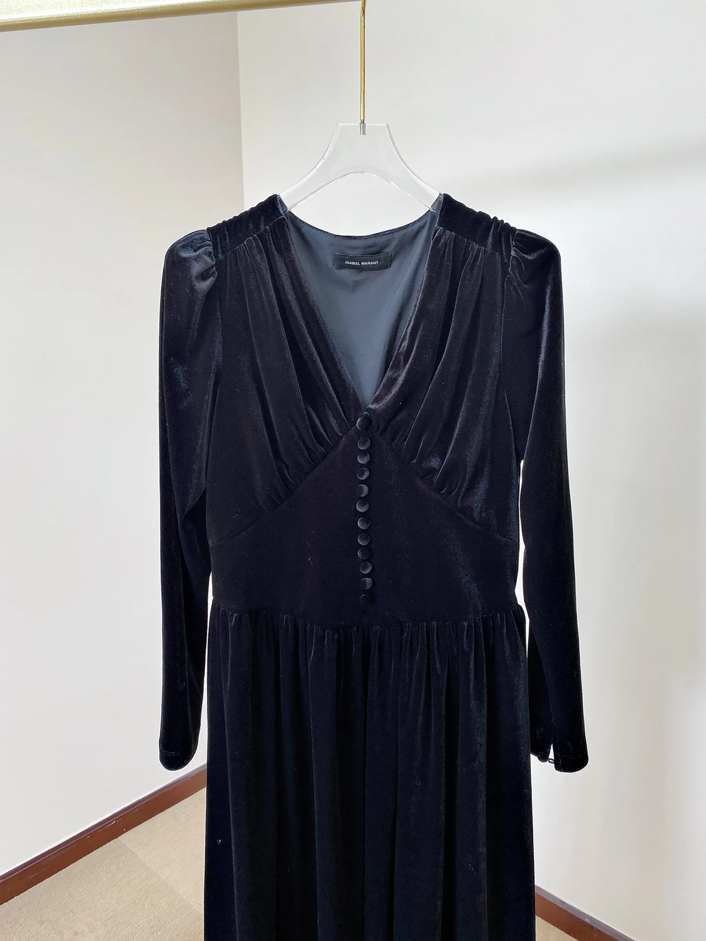 Модное женское платье осень 2021 новое шелковое вискозное бархатное черное |