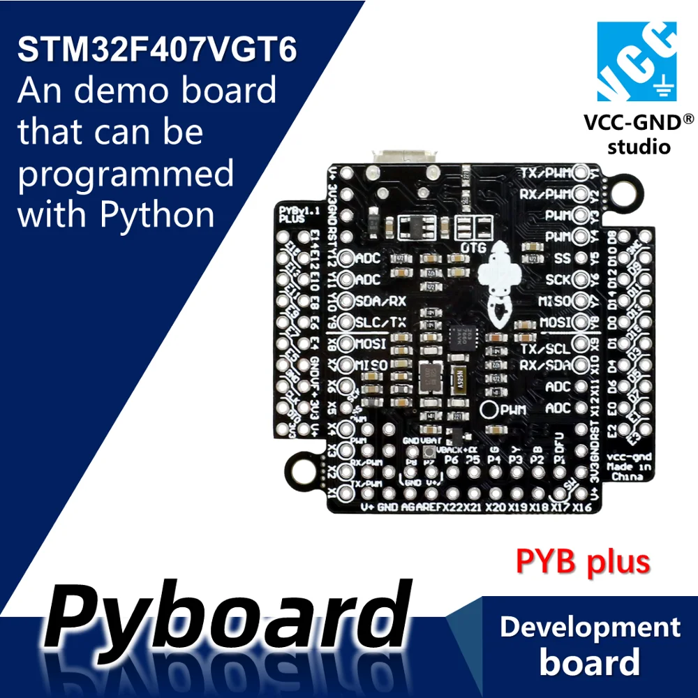 Pyboard V1.1 PYB plus V11 MicroPython STM32F407VGT6 демо плата основная кожа питона|Демонстрационные