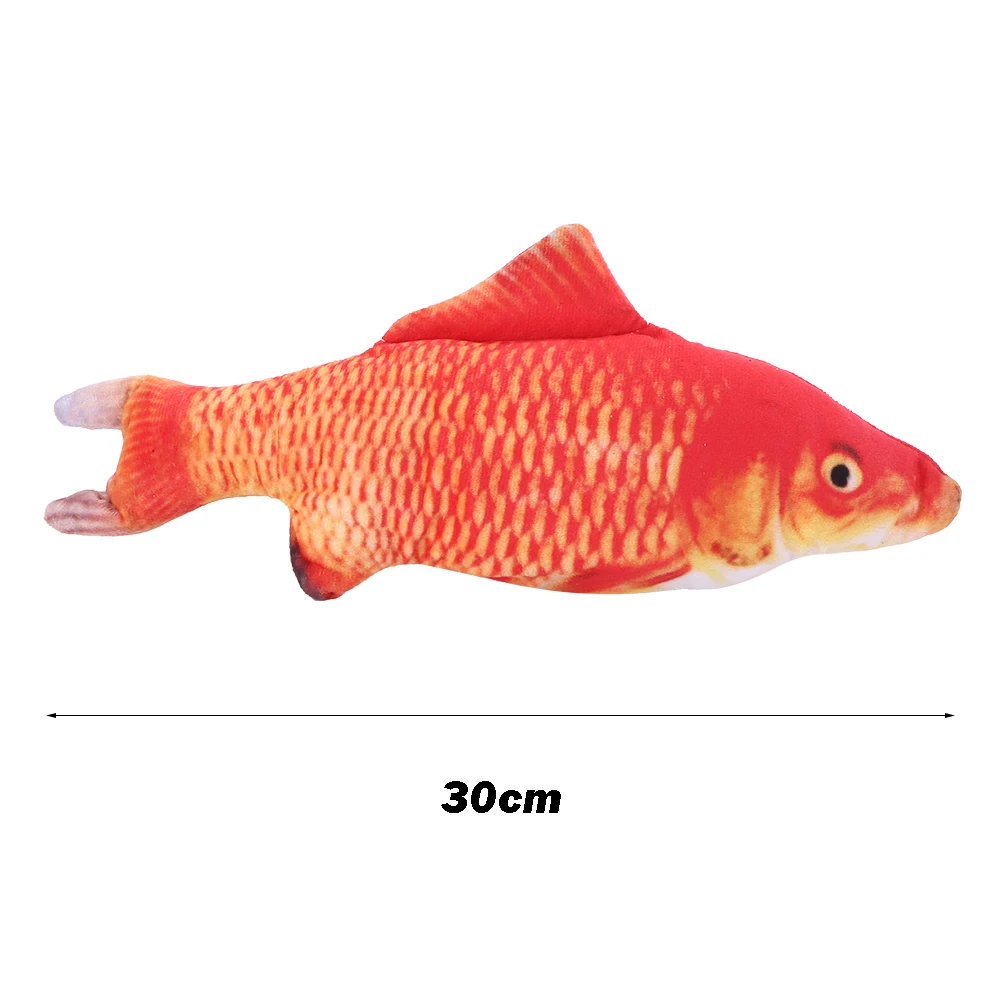 

cat electric fish toy pet 3D Simulation fish Soft Plush shaking fish toy Stuffed interactive dancing fish Playing Soft Cat Toy