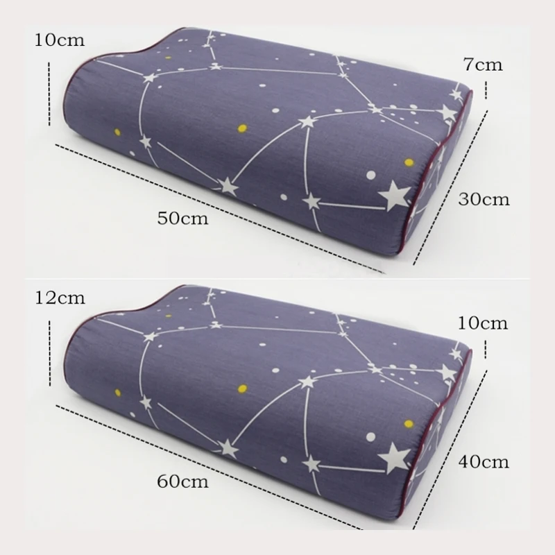 1 шт. Хлопковый чехол для подушки серый синий латексный Чехол спальная кровать