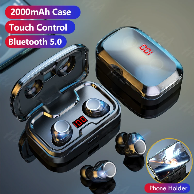 

Беспроводные Bluetooth-наушники с микрофоном, спортивные водонепроницаемые TWS-наушники Bluetooth, наушники с сенсорным управлением для смартфона