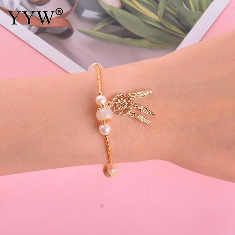 

Dream Catcher Crystal Beaded Bracelet Fashion Personality Sen-Line Girlfriends Natural Stone Bracelet Length Approx 20cm