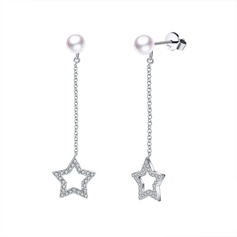 SE64 ORSA JEWELS подлинное серебро высшей пробы 925 женские серьги AAA Блестящий кубический циркон длинные висячие серьги женские ювелирные изделия для вечеринок SE62 - Цвет камня: SE64