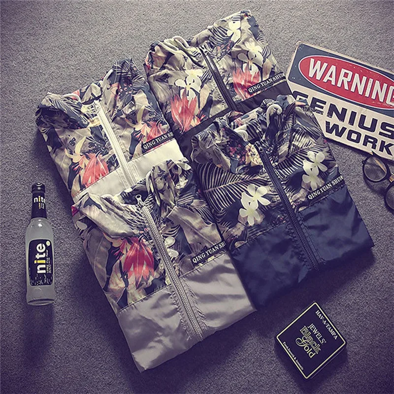 Мужская куртка-бомбер тонкий Тонкий с длинным рукавом камуфляж военные куртки