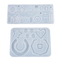 diy making tool crystal epoxy resin mold earrings pendant casting silicone mould 83xf