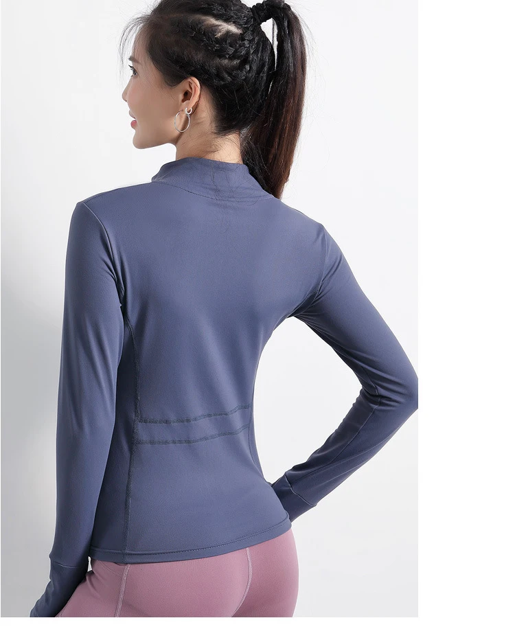 New Mesh Splice Running Jacket Women Sport Jacket Women Long Sleeve Yoga Jacket Breathable Yoga Top Women Sport Sweatshirts