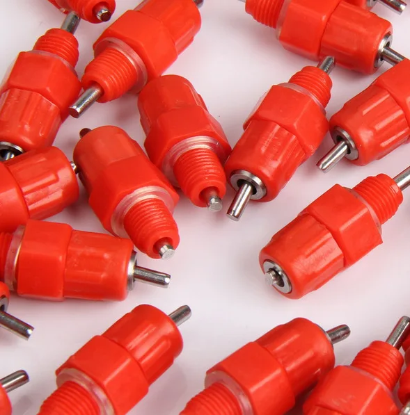 800 шт куриные ниппели красный шар ниппель куриный питатель висит питьевой чашки