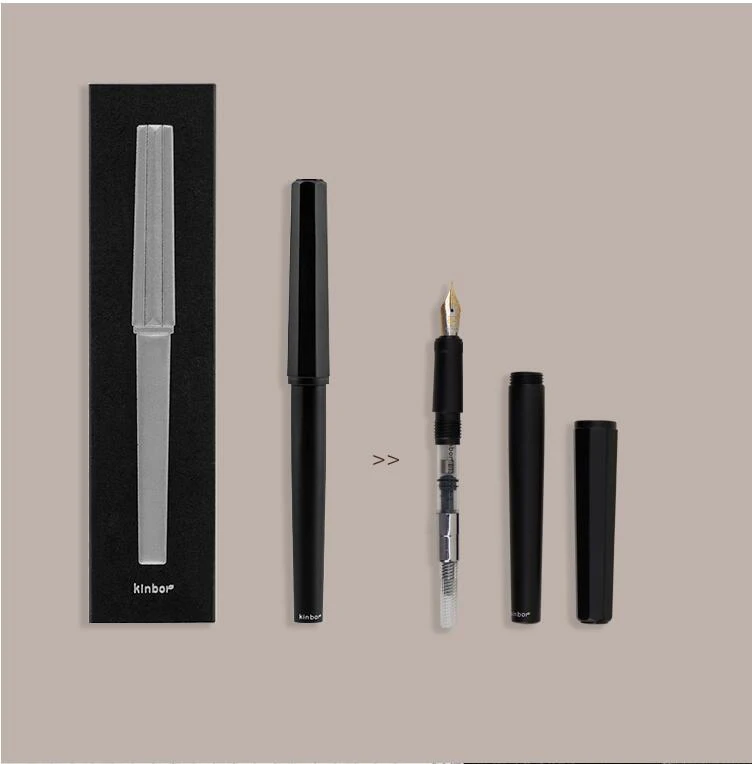 

Kinbor Student Fountain Pen Businesses Sign Pen 0.38MM Standard Fountain Pen For Office Writing Travel Gift Stationery Supplies