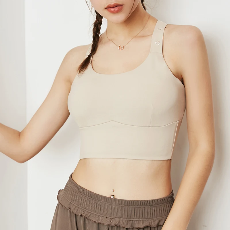 Бюстгальтер для йоги женщин с высокой ударной подкладкой спортивный жилет