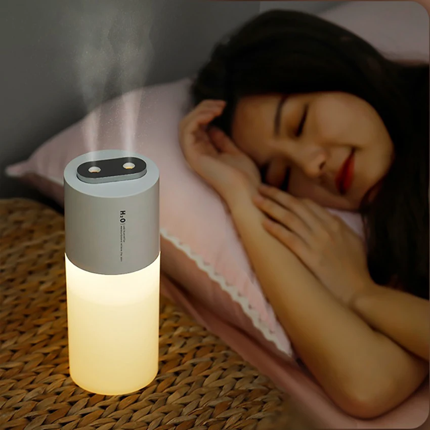 

USB Air Humidifier Car Cool Mist Sprayer Wireless LED Night Lamp Fogger Mist Maker For Infant Office