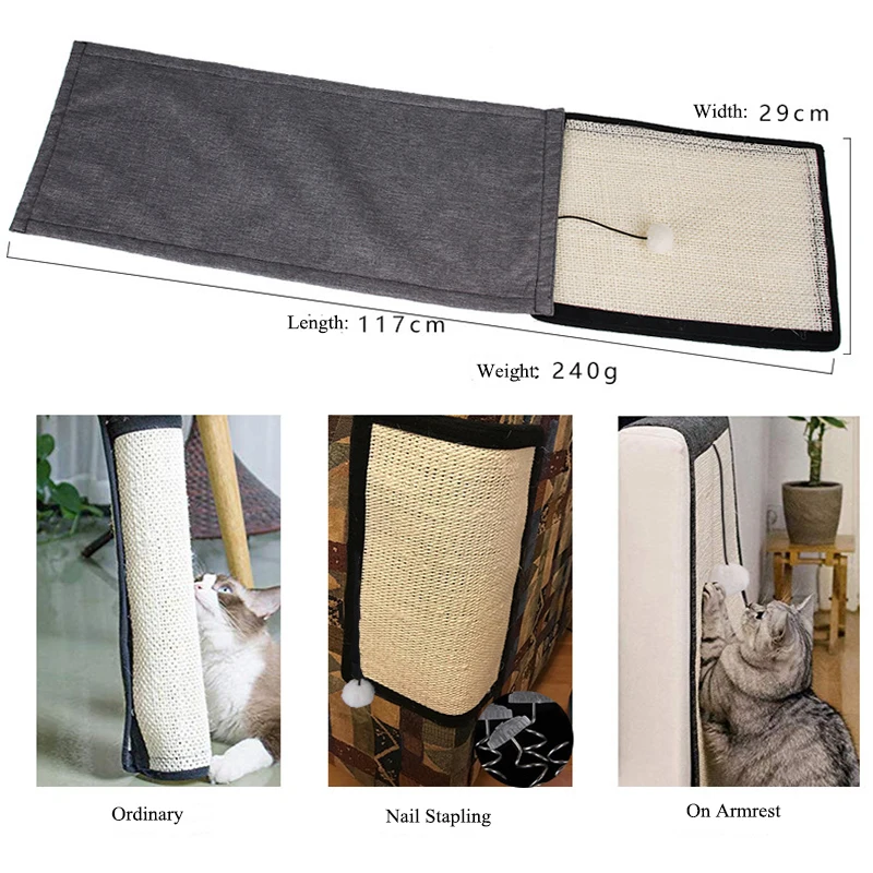 Когтеточка для домашних животных кошек коврик дивана сизалевый защитная мебели