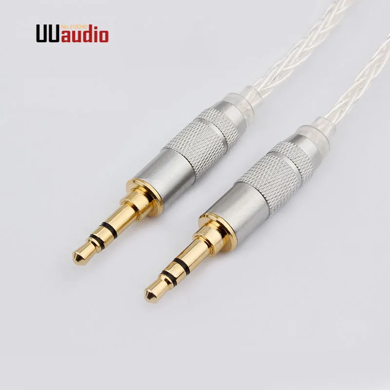 Высокое качество с серебряным покрытием 3 5 мм до стерео AUX Hi Fi аудио кабель 0 м/1 м/2
