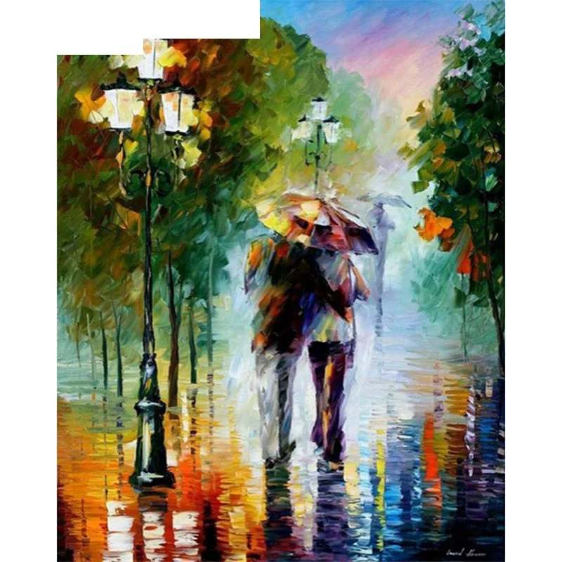 Картина по номерам Lover Paint ing On Number заката речной пианино рисунки для рисования с