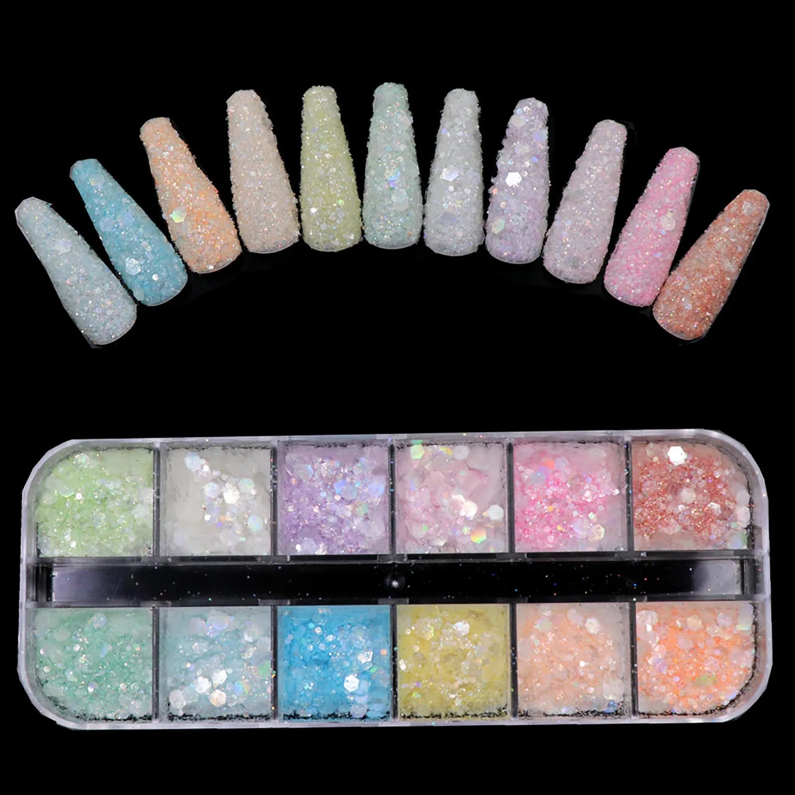 

HAICAR Beauty Tools Nail Foils Sticker Nail stickers Colorful Nail Glitter Powder Sequins Foils Nail Art Decoration Tips beauty